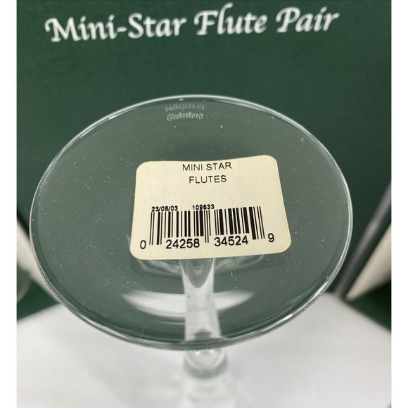 3 New Limited Edition Waterford 12 Days of Christmas Crystal  TOASTING FLUTES FROSTED STARS 11 1/8\